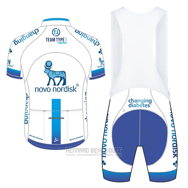 2017 Fahrradbekleidung Novo Nordisk Wei Trikot Kurzarm und Tragerhose - zum Schließen ins Bild klicken